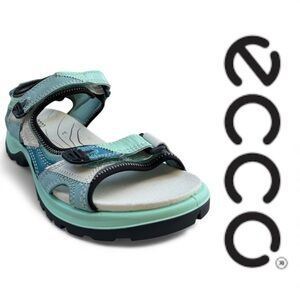 ECCO NWT Sport Sandals Teal White 7 New